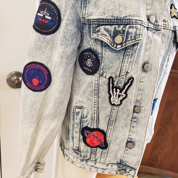 Jean jacket ASOS size Small Long - Picture 5 of 13